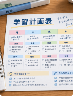 学習計画表のイメージ